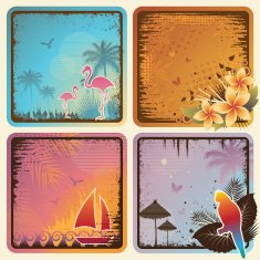 Tropical Cards Set