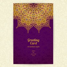 Vintage ornate cards in oriental style N73