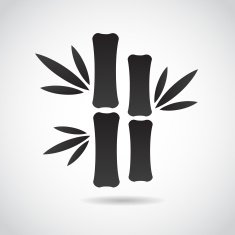 Bamboo icon isolated on white background N2