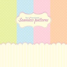 Pastel patterns with polka dots
