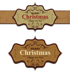 Christmas and New Year Labels