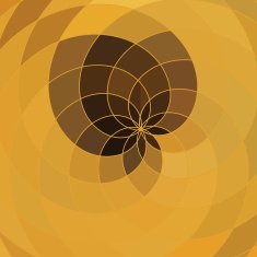 abstract yellow floral shape background N2