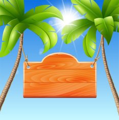 Illustration for a summer holiday by the sea