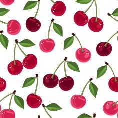 Seamless pattern with cherry Vector illustration N4