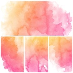 Set of Colorful water color painting background N646