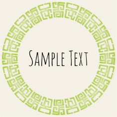 African tribal round ornament N6