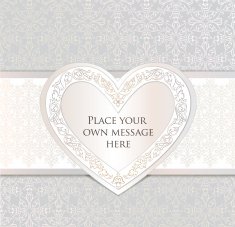 Gift card with lacy heart and copy space N2