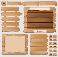 Wooden web elements set