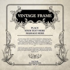 Vintage Frame Vector Illustration N9