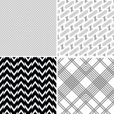 Set of vector seamless retro patterns N4