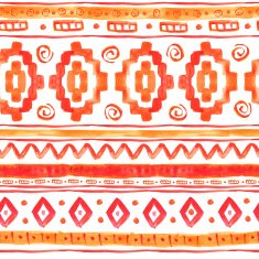 Watercolor Ethnic African Seamless Background N4