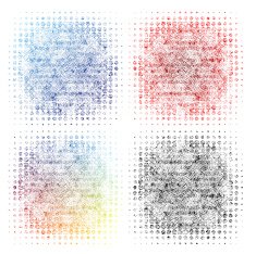 Textured halftone pattern