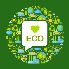 Background with ecology icons N3
