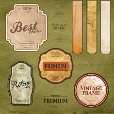 Retro styled labels N4