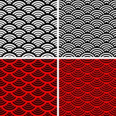 Wave simple seamless patterns