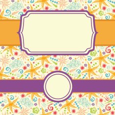 Sunny Weather Textured Seamless Pattern And Frames Set