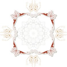 Vintage Floral Frame N51