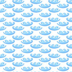 Watercolor seamless pattern with waves N2