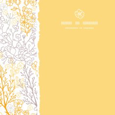 Magical floral square torn frame seamless pattern background