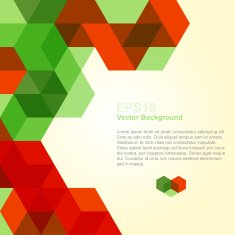 Abstract Background With Red And Green Cubes N4