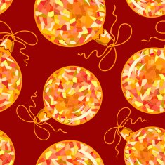 Seamless pattern of Christmas balls