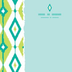 Emerald green ikat diamonds square torn seamless patterns backgrounds N2
