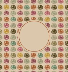 Vintage floral banner Seamless border with place for text