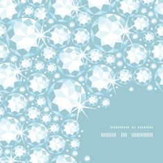 Shiny diamonds corner frame seamless pattern background