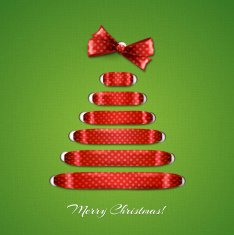 Christmas tree and ribbon