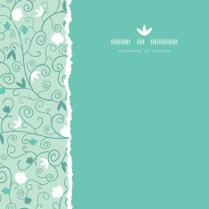 Blossoming Branches Square Torn Seamless Pattern Background N2