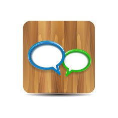 Vector chat forum application icon