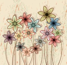 multicolored pastel garden