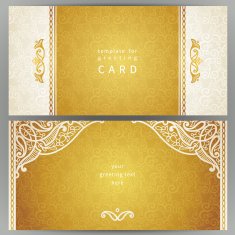 Vintage ornate cards in oriental style N77