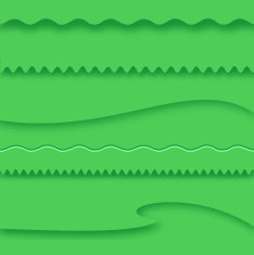 Green divider set with shadow