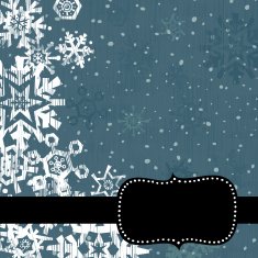 Blue Holiday Background with Frame N2