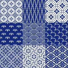 seamless japanese traditional mesh pattern N10