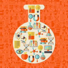 Science concept illustration in shape of tube N2