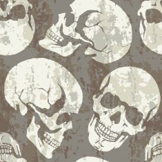 grunge seamless with skulls