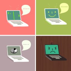 Computer composure various expressions of technology free image download