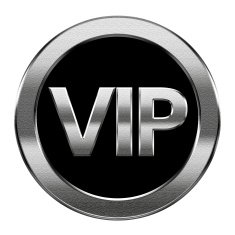 VIP icon silver isolated on white background