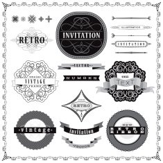 Black and White Vintage Frames N3