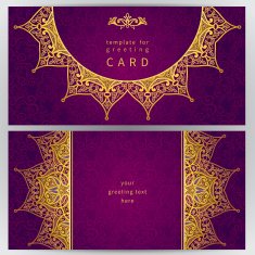 Vintage ornate cards in oriental style N79