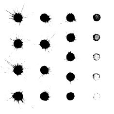 Set of ink splatters N2