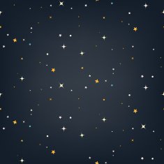 Night sky with stars seamless vector pattern