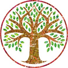 Scribbled simple round tree