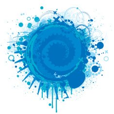 Blue grunge splatter N2