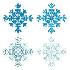Grunge Snowflakes - set 07 of 09