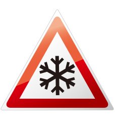 snow ahead warning sign Vector N2