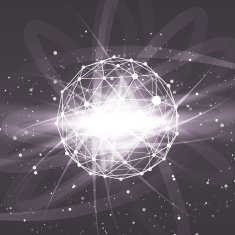 Wireframe mesh polygonal element Sphere with connected lines and dots N3