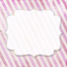 Vintage pink diagonal striped paper background with frame